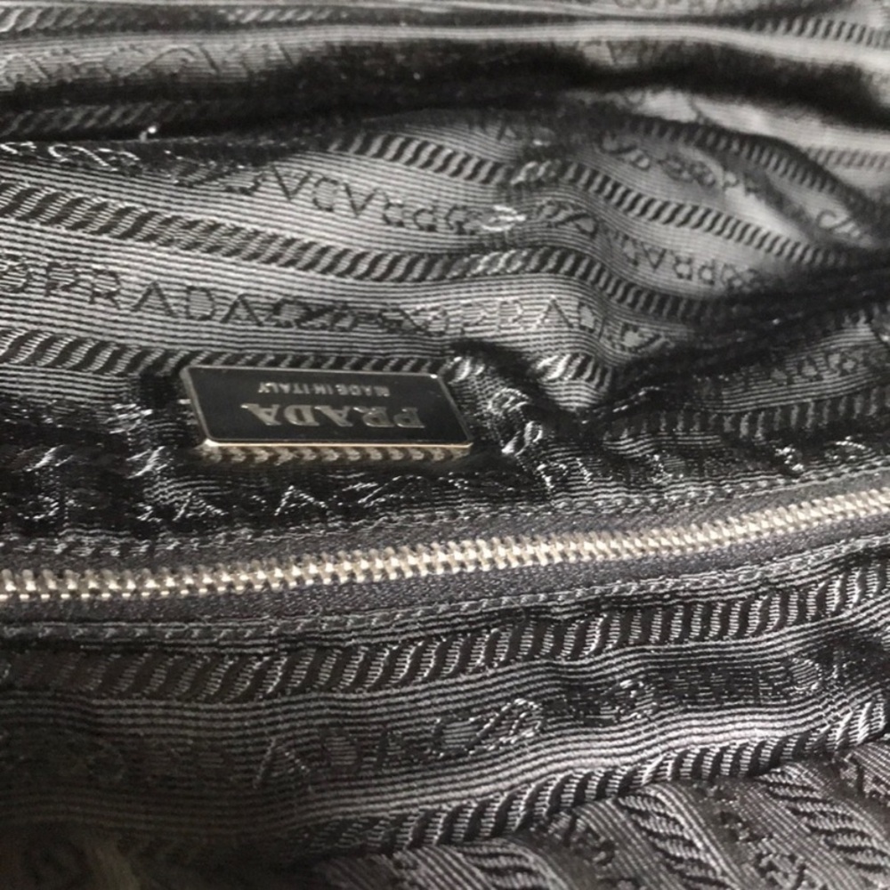 Prada Authentic Rectangular Black Nylon Leather - image 8